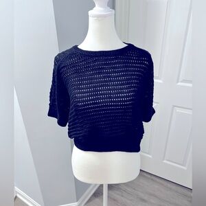 ELOQUII Black Summer Cropped Shirt size 20